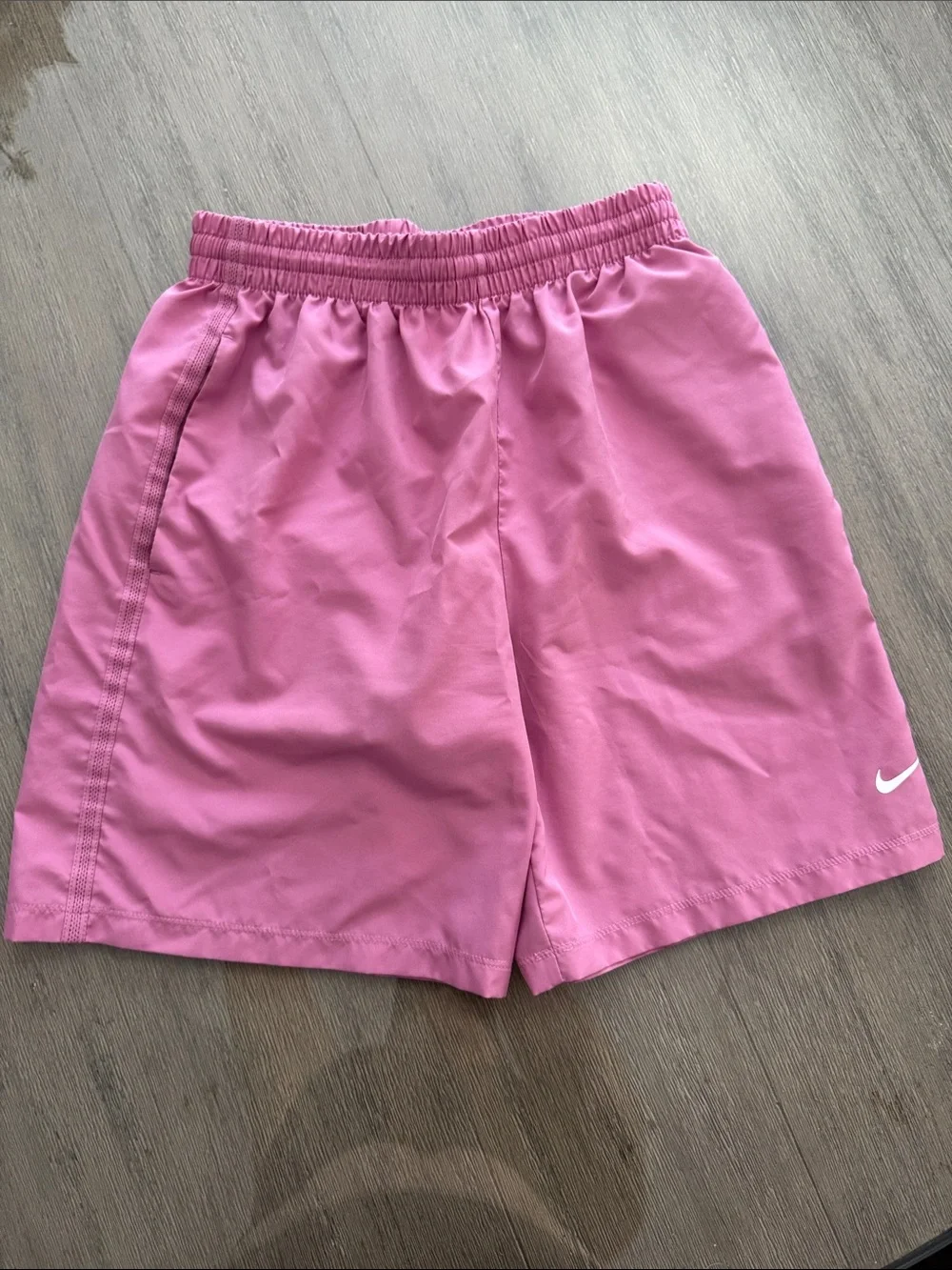 Nike Kids Athletic Shorts Trio — Pink, Blue, Gray
